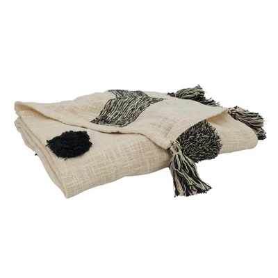 Saro Lifestyle Tufted Dot Throw, 50x60 Inches, Multicolored 2 Saro Lifestyle Tufted Dot Throw, 50x60 Inches, Multicolored - Image 2