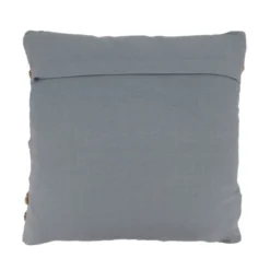 Saro Lifestyle Rope Design Throw Pillow With Down Filling, Grey, 18" X 18"