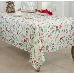Saro Lifestyle Holiday Tablecloth With Christmas Foliage And Candy Canes 10 Saro Lifestyle Holiday Tablecloth With Christmas Foliage And Candy Canes -Winter Glow Store GUEST 63e0fa29 b930 4da2 806d 89e8a366b8fb