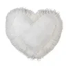 Saro Lifestyle Lush And Luxe Heart-Shaped Mongolian Lamb Fur Poly Filled Throw Pillow