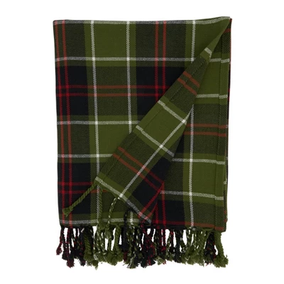 50"x60" Plaid Design Throw Blanket - Saro Lifestyle 4 50"x60" Plaid Design Throw Blanket - Saro Lifestyle - Image 4