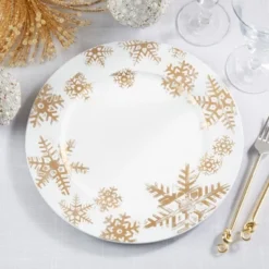 Saro Lifestyle Christmas Snowflake Charger Plate (Set Of 4) 8 Saro Lifestyle Christmas Snowflake Charger Plate (Set Of 4) -Winter Glow Store GUEST 660db5f7 f06d 43a8 aede bba76cbc5cc2