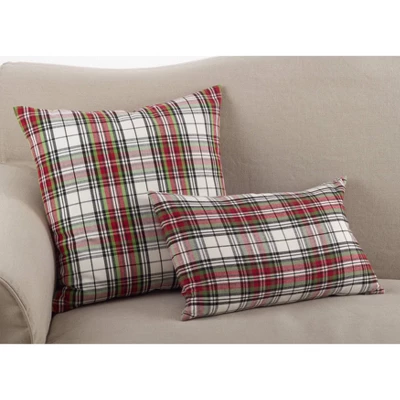 12"x20" Oversize Hensel Plaid Down Filled Lumbar Throw Pillow - Saro Lifestyle 2 12"x20" Oversize Hensel Plaid Down Filled Lumbar Throw Pillow - Saro Lifestyle - Image 2