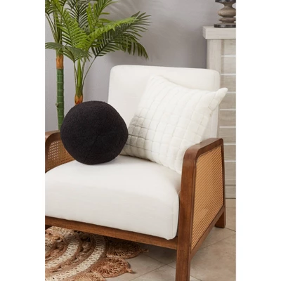 10" Fuzzy Fantasy Faux Fur Ball Poly Filled Round Throw Pillow - Saro Lifestyle 2 10" Fuzzy Fantasy Faux Fur Ball Poly Filled Round Throw Pillow - Saro Lifestyle - Image 2