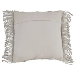 18"x18" Macramé Print Down Filled Square Throw Pillow - Saro Lifestyle