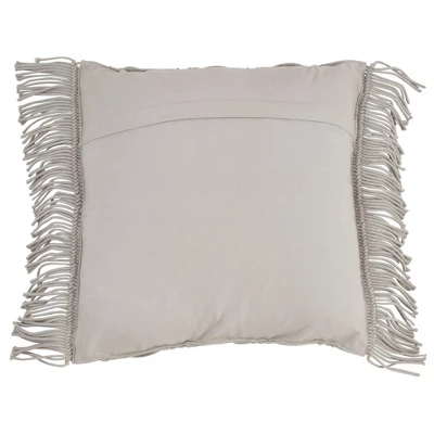 18"x18" Macramé Print Down Filled Square Throw Pillow - Saro Lifestyle 1 18"x18" Macramé Print Down Filled Square Throw Pillow - Saro Lifestyle