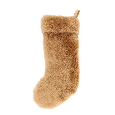 Saro Lifestyle Cozy Delight Lamb Fur Stocking 1 Saro Lifestyle Cozy Delight Lamb Fur Stocking