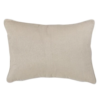 14"x20" Oversize Lumbar Embroidered Christmas Tree Throw Pillow Tan - Saro Lifestyle: Golden Beads, Festive Decor 1 14"x20" Oversize Lumbar Embroidered Christmas Tree Throw Pillow Tan - Saro Lifestyle: Golden Beads, Festive Decor