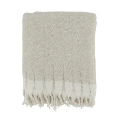 Saro Lifestyle Chic Faux Mohair Herringbone Fringed Throw -Winter Glow Store GUEST 69005b88 fdb9 47af a29e 78952f194a40