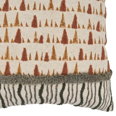 Saro Lifestyle Saro Lifestyle Throw Pillow Cover With Printed And Embroidered Abstract Design, Multi, 20" 2 Saro Lifestyle Saro Lifestyle Throw Pillow Cover With Printed And Embroidered Abstract Design, Multi, 20" - Image 2