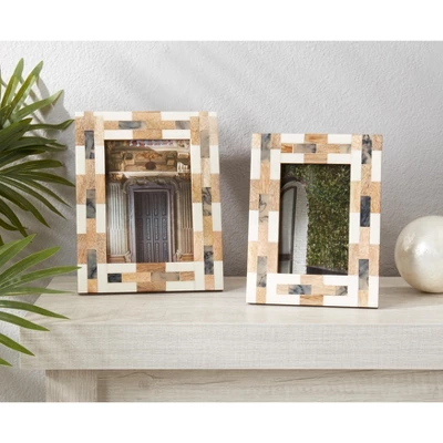 Saro Lifestyle Contemporary Wooden Segment Photo Frame 2 Saro Lifestyle Contemporary Wooden Segment Photo Frame - Image 2