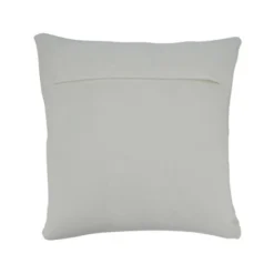 Saro Lifestyle Knitted Design Decorative Pillow Cover, Ivory, 20"