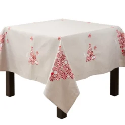 Saro Lifestyle Holiday Tablecloth With Peppermint Christmas Tree Design 9 Saro Lifestyle Holiday Tablecloth With Peppermint Christmas Tree Design -Winter Glow Store GUEST 6aabd579 d771 407e 8bf8 59d25f36222a