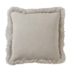 Saro Lifestyle Luxurious Linen Poly Filled Throw Pillow With Plush Lamb Fur Border 7 Saro Lifestyle Luxurious Linen Poly Filled Throw Pillow With Plush Lamb Fur Border -Winter Glow Store GUEST 6ad12e6e 9a02 454d aac2 54fd10424767