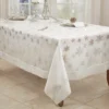 Saro Lifestyle Christmas Tablecloth With Burnout Snowflakes