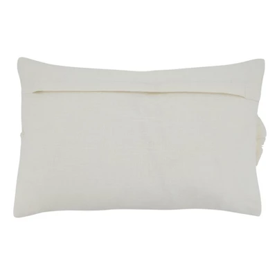 Saro Lifestyle Floral Applique Decorative Pillow Cover 1 Saro Lifestyle Floral Applique Decorative Pillow Cover