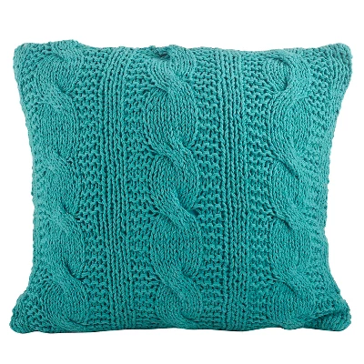 20"x20" Oversize Cable Knit Design Square Throw Pillow - Saro Lifestyle 6 20"x20" Oversize Cable Knit Design Square Throw Pillow - Saro Lifestyle - Image 6