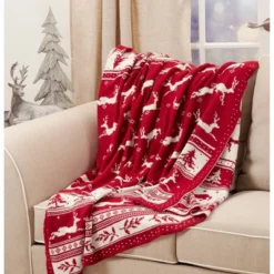 50"x60" Christmas Sweater Design Throw Blanket Red - Saro Lifestyle 5 50"x60" Christmas Sweater Design Throw Blanket Red - Saro Lifestyle -Winter Glow Store GUEST 6ef165ed a3ad 477a b22c 1667b3a80fee