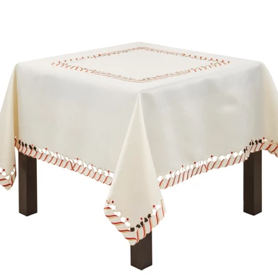 Saro Lifestyle Candy Cane Design Holiday Christmas Tablecloth 7 Saro Lifestyle Candy Cane Design Holiday Christmas Tablecloth - Image 7