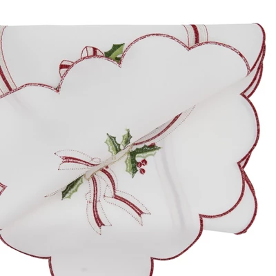 Saro Lifestyle Embroidered Table Runner With Christmas Design 1 Saro Lifestyle Embroidered Table Runner With Christmas Design