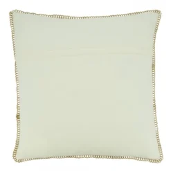 20"x20" Oversize Sea Fan Square Throw Pillow Aqua Blue - Saro Lifestyle: Indoor Coastal Decor, Couch Accessory