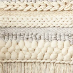 Saro Lifestyle Saro Lifestyle Fringe Braided Design Wall Hanging, Grey, -Winter Glow Store GUEST 721da1d3 9c6b 47a5 adce ffb8288fb6ca