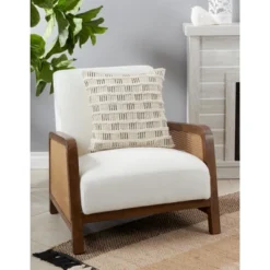 Saro Lifestyle Saro Lifestyle Block Print Decorative Pillow Cover, Black, 18" -Winter Glow Store GUEST 73e9f38d 9482 4fb4 99a6 8b2139a2cbe6