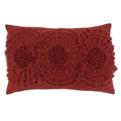 Saro Lifestyle Floral Applique Decorative Pillow Cover 4 Saro Lifestyle Floral Applique Decorative Pillow Cover - Image 4