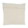 Saro Lifestyle Multi Texture Chindi Pillow - Poly Filled, 18" Square, Natural