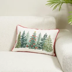Saro Lifestyle Christmas Trees Down Filled Throw Pillow, 12"x18", Multi 3 Saro Lifestyle Christmas Trees Down Filled Throw Pillow, 12"x18", Multi -Winter Glow Store GUEST 7907de5c 49a8 4b05 b8a2 a426e5b92280