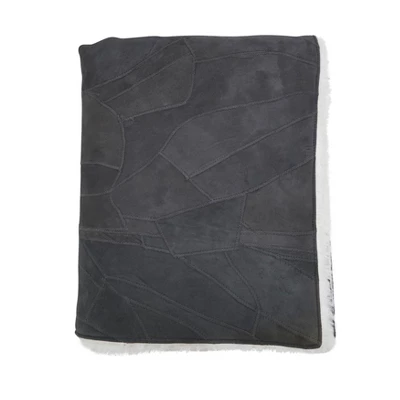 Saro Lifestyle Artisan Patchwork Leather Throw 6 Saro Lifestyle Artisan Patchwork Leather Throw - Image 6