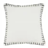 20"x20" Oversize Minimalist Chic Chunky Whip Stitch Poly Filled Square Throw Pillow White - Saro Lifestyle