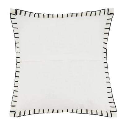 20"x20" Oversize Minimalist Chic Chunky Whip Stitch Poly Filled Square Throw Pillow White - Saro Lifestyle 1 20"x20" Oversize Minimalist Chic Chunky Whip Stitch Poly Filled Square Throw Pillow White - Saro Lifestyle