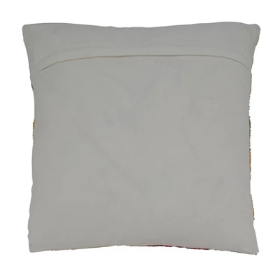 Saro Lifestyle Saro Lifestyle Beaded Flowers Design Throw Pillow Cover, Multi, 16" 1 Saro Lifestyle Saro Lifestyle Beaded Flowers Design Throw Pillow Cover, Multi, 16"