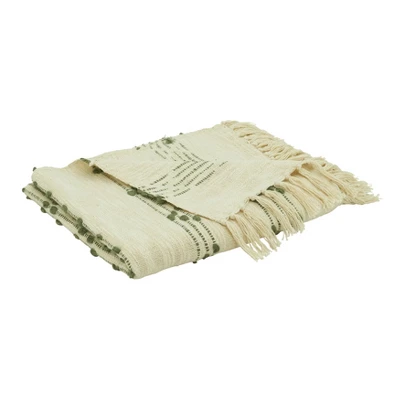 Saro Lifestyle Throw Blanket With Woven Stripes And Dots 2 Saro Lifestyle Throw Blanket With Woven Stripes And Dots - Image 2