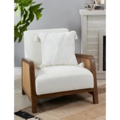 Saro Lifestyle Tassel Design Tufted Diamond Throw Pillow With Poly Filling -Winter Glow Store GUEST 7adc978e 023e 4242 81bc 2f78d0b0304d