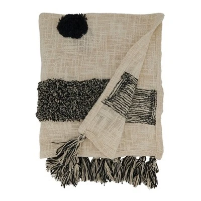 Saro Lifestyle Tufted Dot Throw, 50x60 Inches, Multicolored 1 Saro Lifestyle Tufted Dot Throw, 50x60 Inches, Multicolored