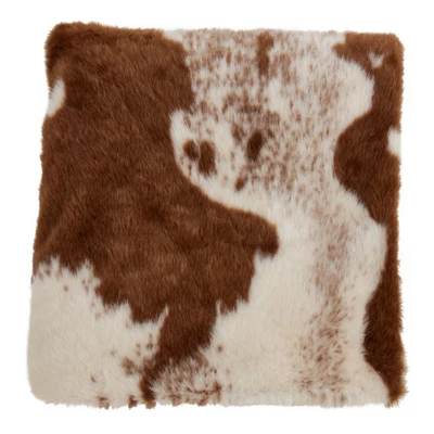 Saro Lifestyle Faux Fur Cow Hide Throw 4 Saro Lifestyle Faux Fur Cow Hide Throw - Image 4