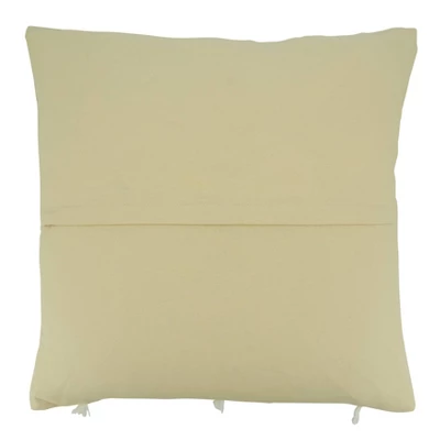 20"x20" Oversize Frayed Stitch Line Design Square Throw Pillow Cover White - Saro Lifestyle 1 20"x20" Oversize Frayed Stitch Line Design Square Throw Pillow Cover White - Saro Lifestyle