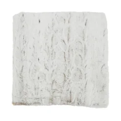 50"x60" Soft Serenity Faux Fur Throw Blanket Natural - Saro Lifestyle