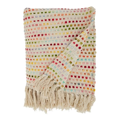 Saro Lifestyle Tasseled Throw With Confetti Design 1 Saro Lifestyle Tasseled Throw With Confetti Design