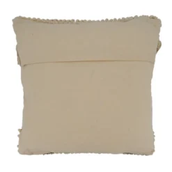 Saro Lifestyle Woven Fringe Pillow - Down Filled, 18" Square, Natural