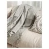 50"x60" Classic Design Throw Blanket Light Gray - Saro Lifestyle: Year Round Comfort, Dry Clean