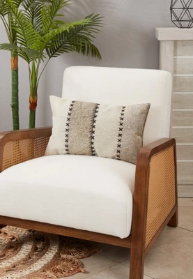 Saro Lifestyle Craftsman Hair On Leather Throw Pillow Cover, 12"x20", Gray 2 Saro Lifestyle Craftsman Hair On Leather Throw Pillow Cover, 12"x20", Gray - Image 2