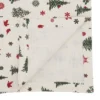 Saro Lifestyle Christmas Tree & Snowflakes Holiday Table Runner, Ivory, 14"x72"