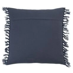 Saro Lifestyle Stitched Line Decorative Pillow Cover, Blue, 20"