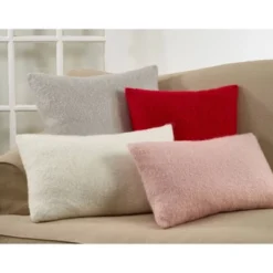 Faux Mohair Poly Filled Throw Pillow - Saro Lifestyle -Winter Glow Store GUEST 8630e74c 9fde 4d0c 9faa 98df06d8f048