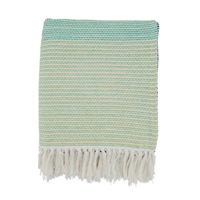 50"x60" Chromatic Charm Color Block Throw Blanket Blue - Saro Lifestyle: Cozy, All-Season Cotton Weave, Machine Washable 1 50"x60" Chromatic Charm Color Block Throw Blanket Blue - Saro Lifestyle: Cozy, All-Season Cotton Weave, Machine Washable