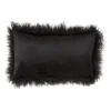 Poly Filled Faux Mongolian Fur Throw Pillow - Saro Lifestyle