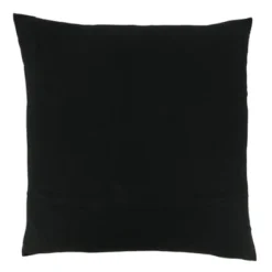 20"x20" Oversize Embroidered Crosses Design Square Throw Pillow Cover Black - Saro Lifestyle
